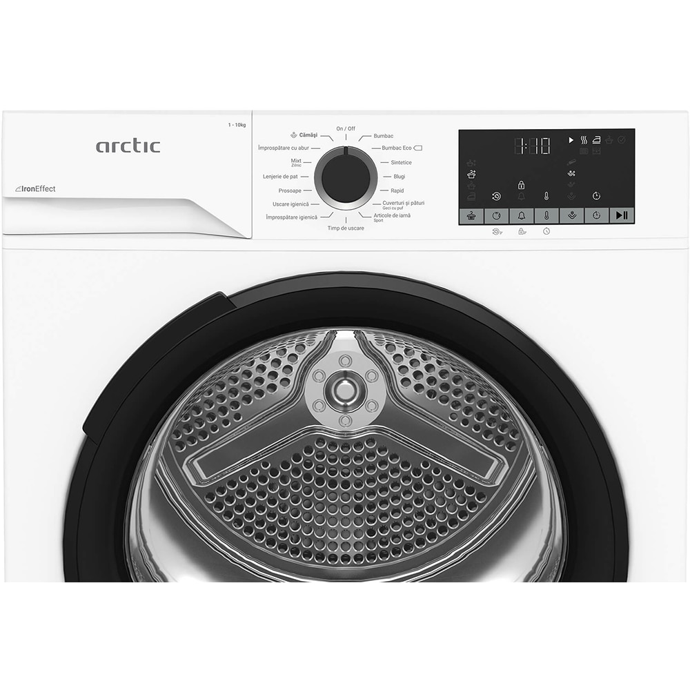 Uscator de rufe ARCTIC A2T20233W, Pompa de caldura, 10 kg, 15 programe, Clasa D, alb
