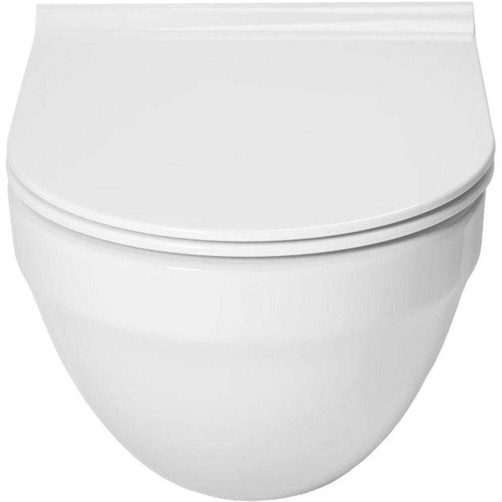 Vas WC suspendat ROCA Hebe A34H138000, portelan, 36.2 x 52 x 34.5 cm, capac SoftClose, alb