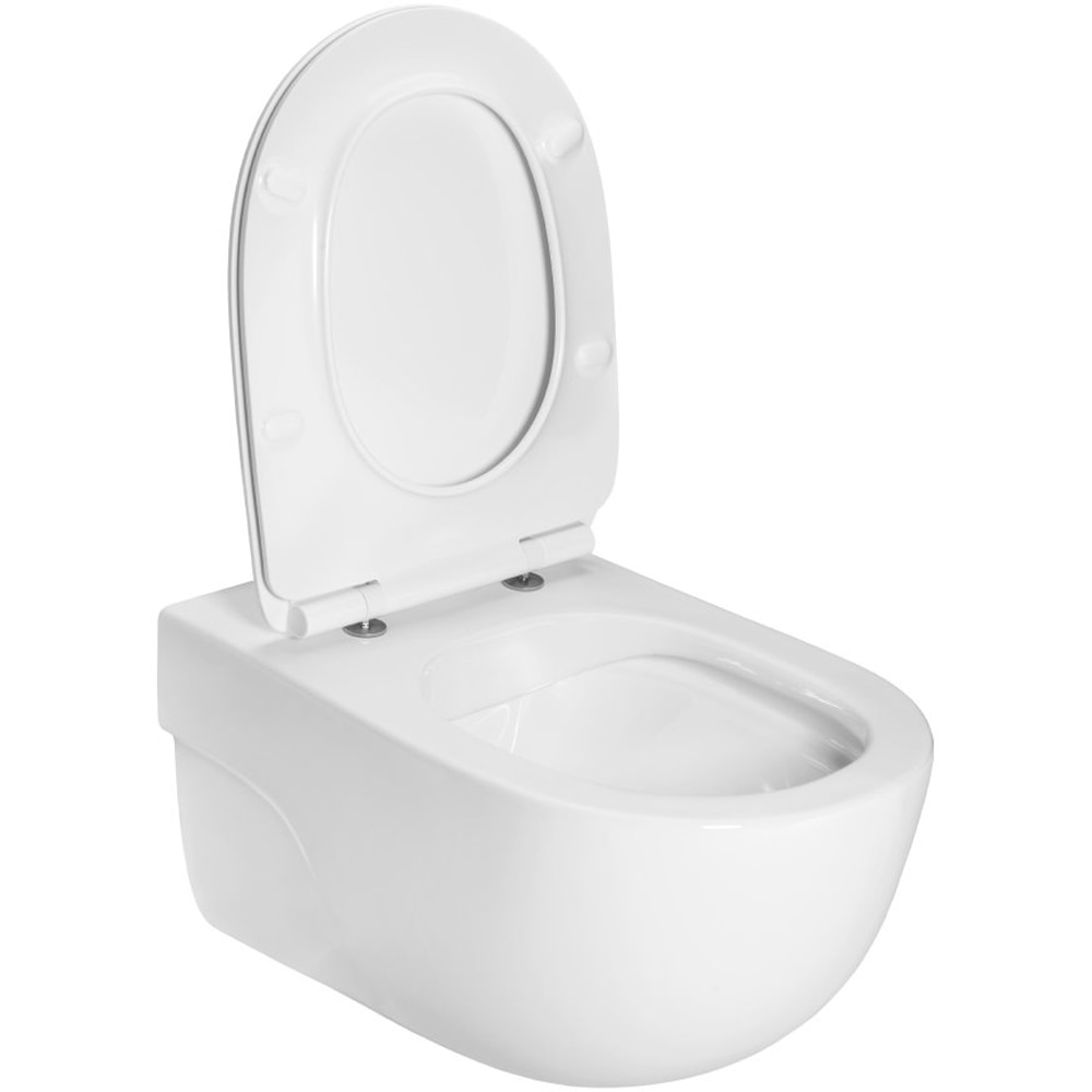 Vas WC suspendat ROCA Meridian A34H240000, portelan, 36 x 56 x 33 cm, capac SoftClose, alb