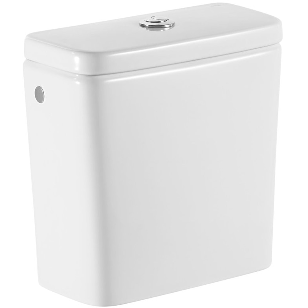 Set vas WC ROCA Debba Square A34P9D0000, portelan, rezervor 3/4.5 l, capac SoftClose, alb