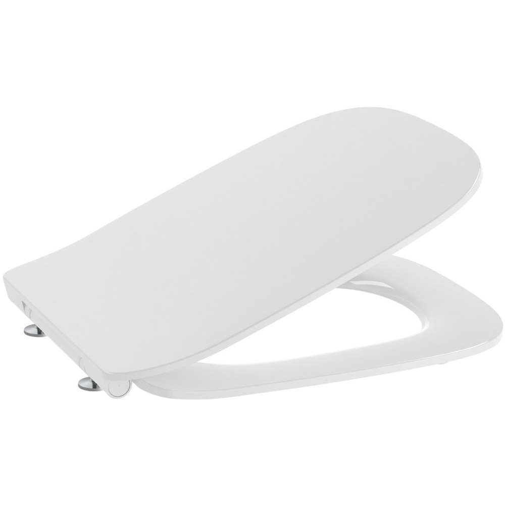 Set vas WC ROCA Debba Square A34P9D0000, portelan, rezervor 3/4.5 l, capac SoftClose, alb