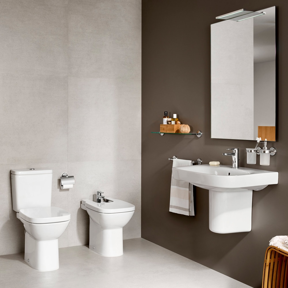 Bideu stativ ROCA Debba A34P9D0000, portelan, 35.5 x 54 x 40 cm, alb