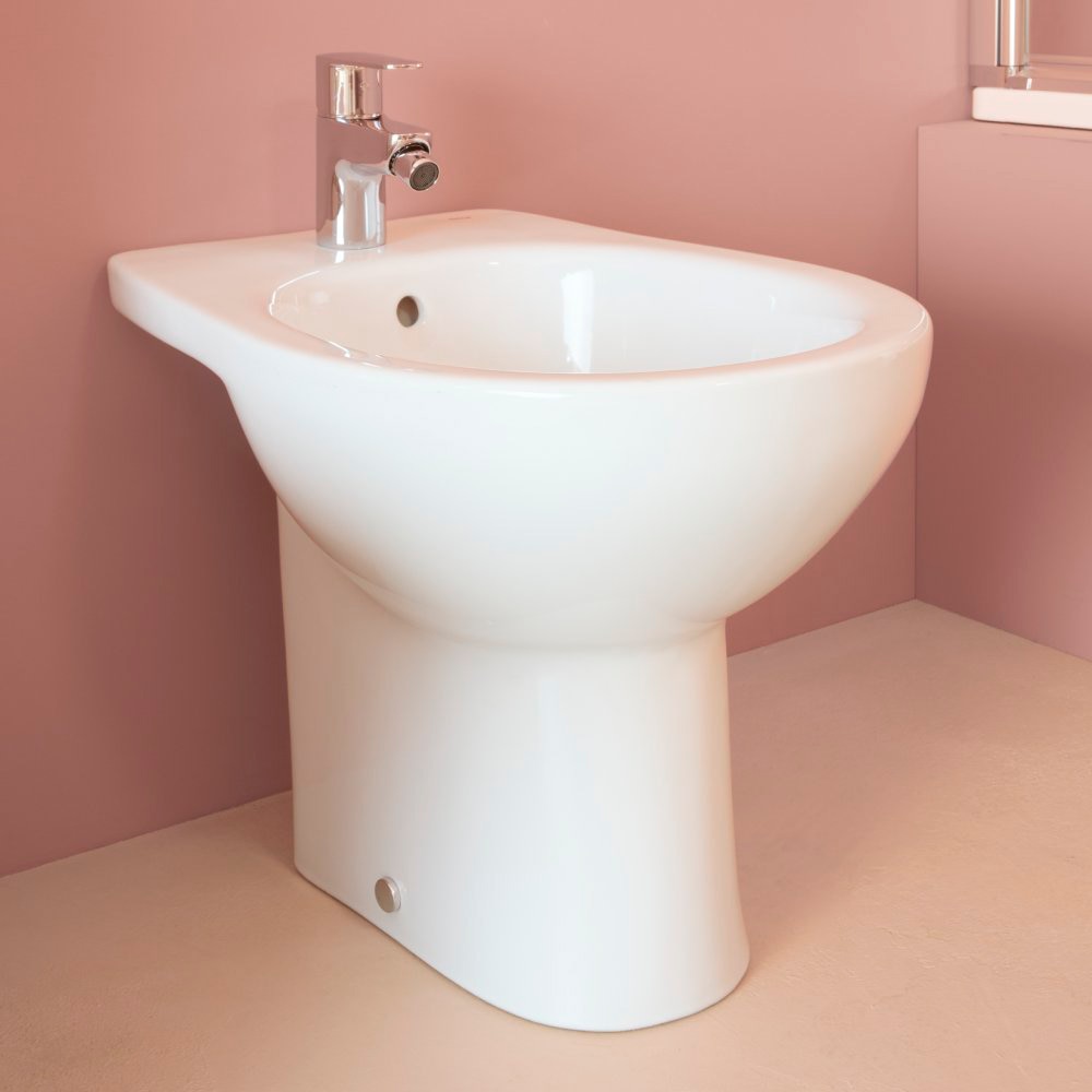 Bideu stativ ROCA Victoria-N A355V04000, portelan, 35.5 x 53 x 40 cm, alb