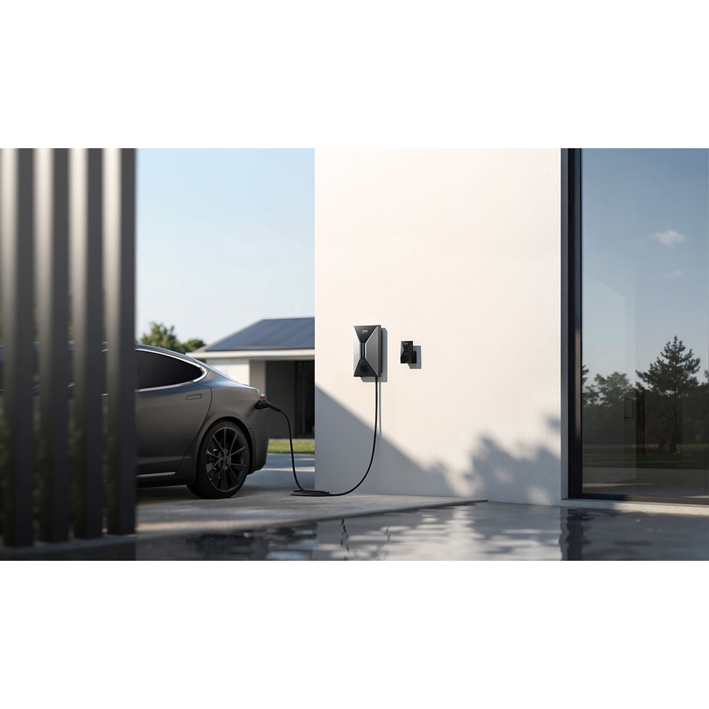 Statie incarcare masini electrice ANKER Solix V1 Type 2, monofazat 22kW, 16A, Wi-Fi, cablu 5m, negru