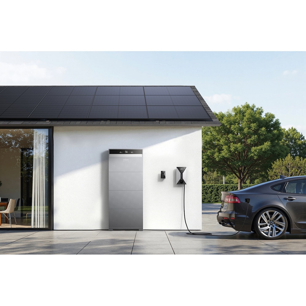Statie incarcare masini electrice ANKER Solix V1 Type 2, monofazat 22kW, 16A, Wi-Fi, cablu 5m, negru