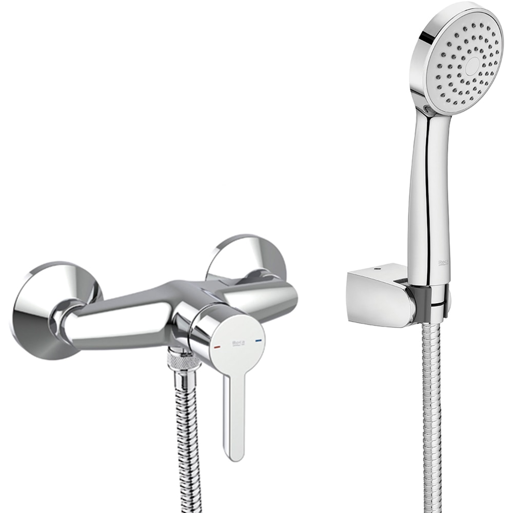 Set baterie dus ROCA Saona A5A2A7AC0K, alama sanitara, para dus, crom