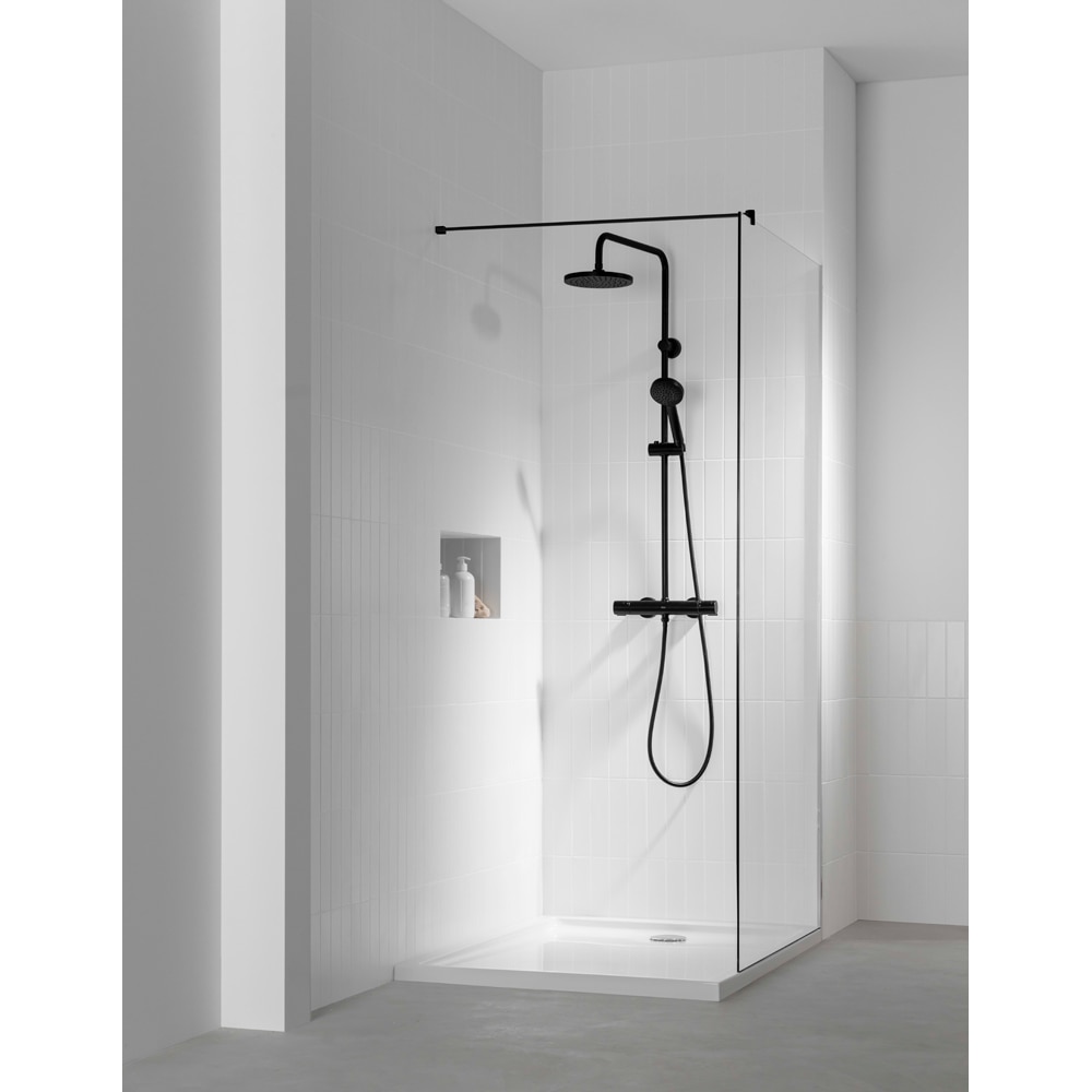 Coloana dus ROCA Victoria T-Basic A5A9F18NB0, termostat, 1 functie, negru mat