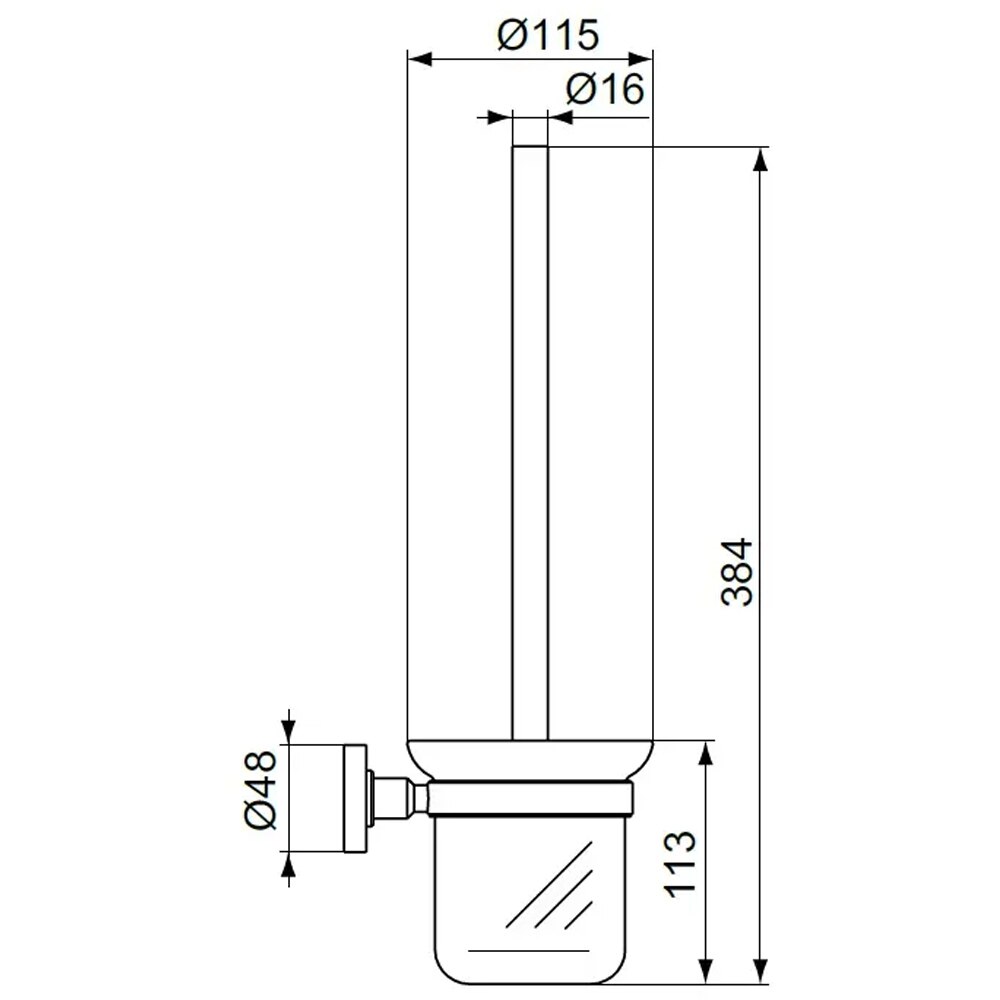 Set perie toaleta IDEAL STANDARD IOM A7927XG, negru mat