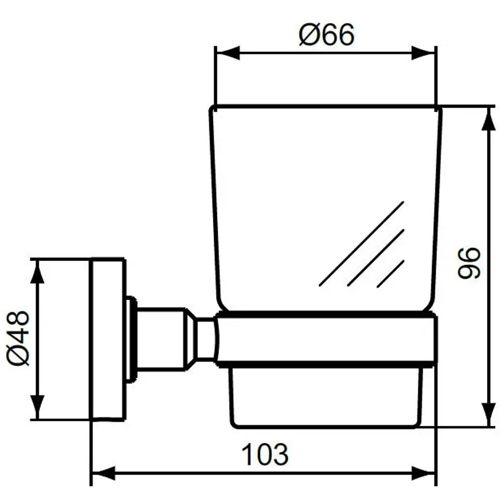Pahar baie IDEAL STANDARD IOM A7928XG, negru mat