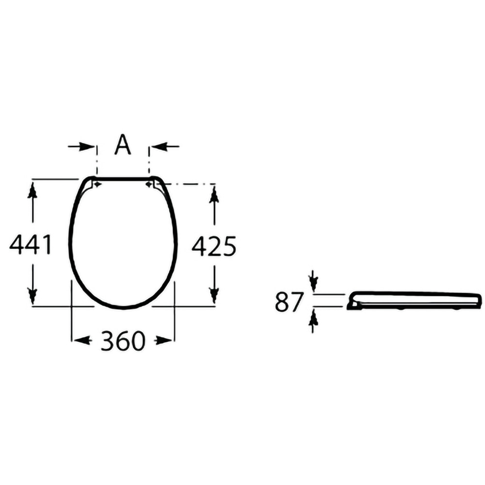 Capac WC ROCA Nexo A801C4200U, SoftClose, duroplast, alb