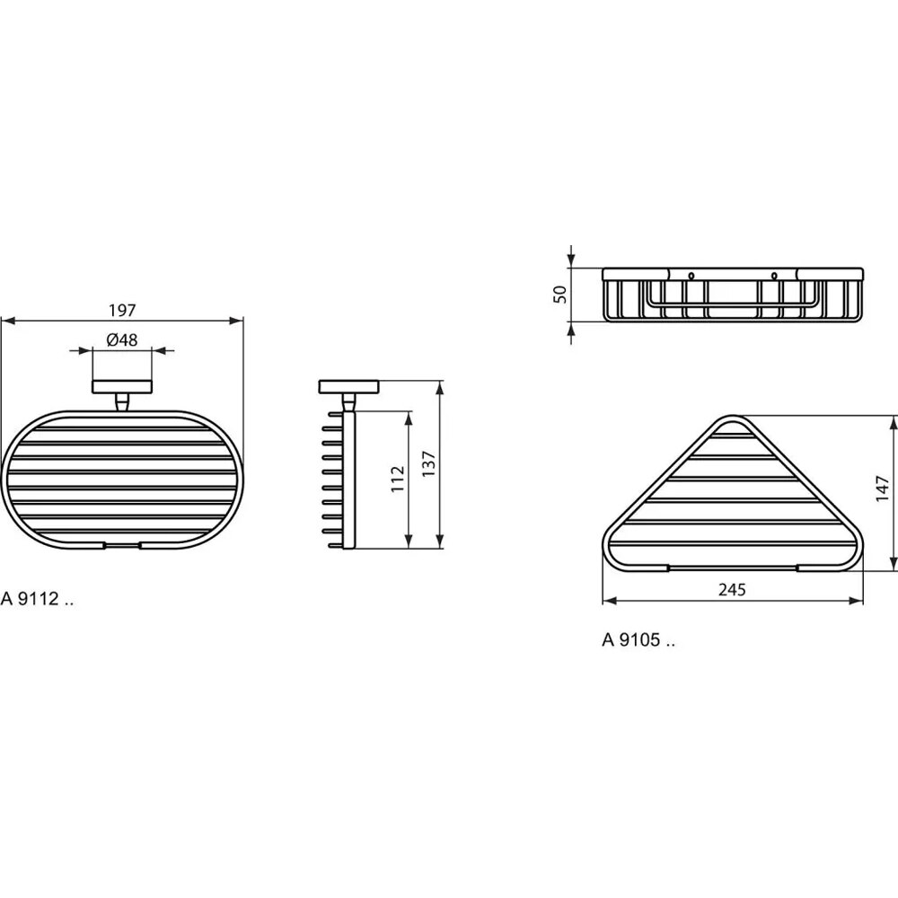 Etajera baie IDEAL STANDARD IOM A9112AA, crom
