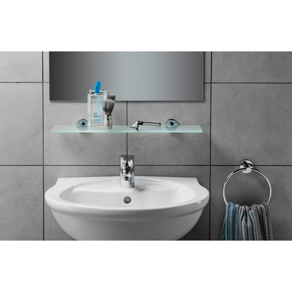 Etajera baie IDEAL STANDARD IOM A9124AA, sticla, 52 cm, crom