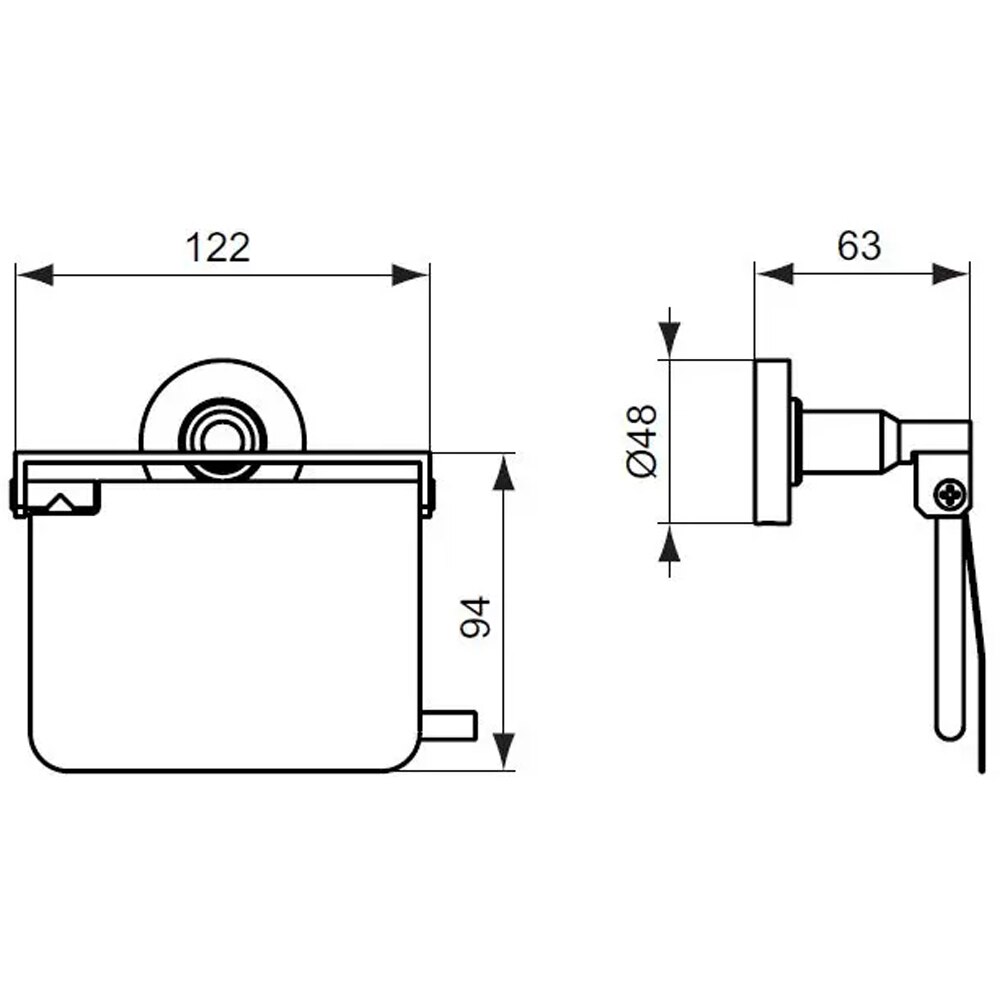 Suport hartie igienica cu capac IDEAL STANDARD IOM A9127AA, crom