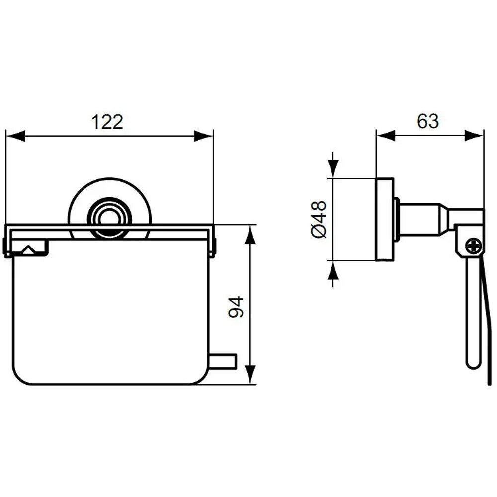 Suport hartie igienica cu capac IDEAL STANDARD IOM A9127XG, negru mat
