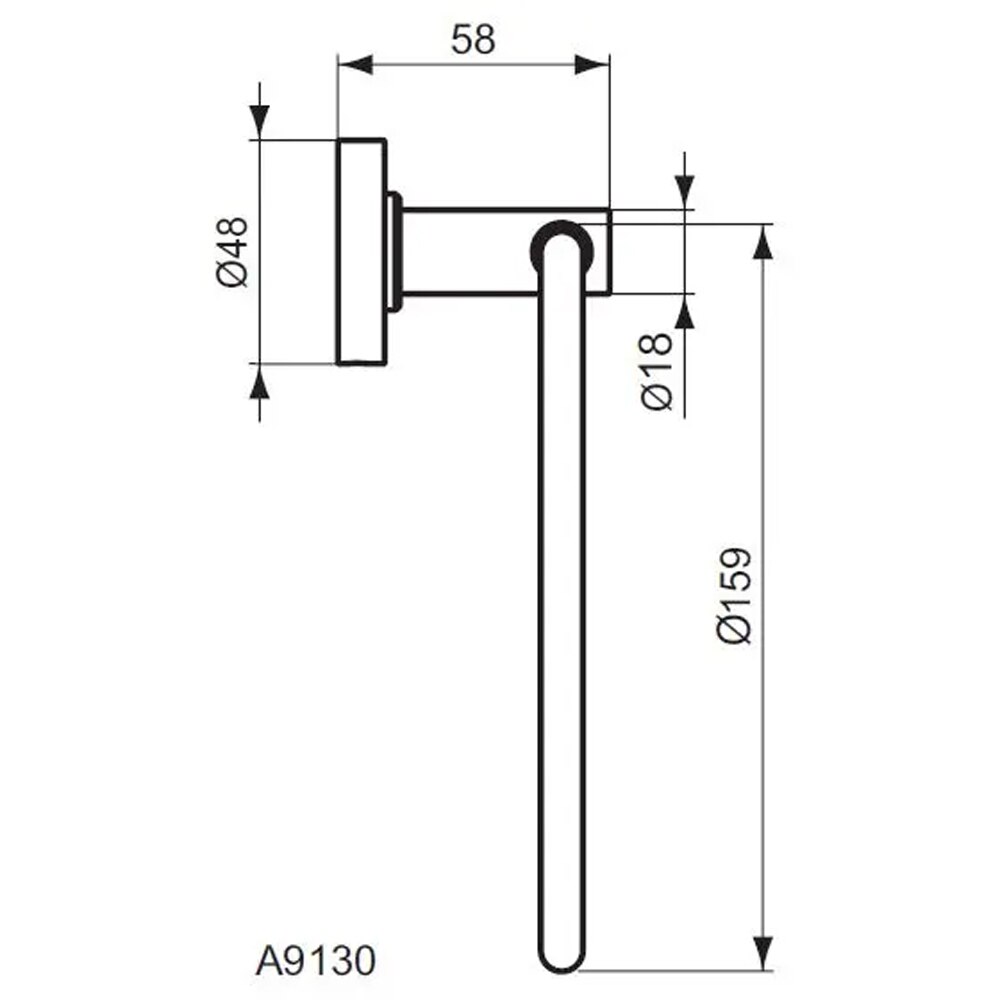 Suport prosop tip inel IDEAL STANDARD IOM A9130AA, crom