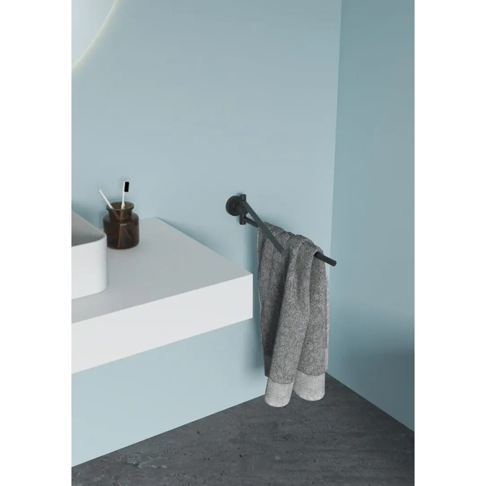 Suport prosop dublu IDEAL STANDARD IOM A9131XG, 37 cm, negru mat