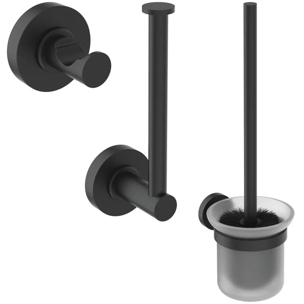 Set accesorii baie IDEAL STANDARD IOM A9246XG, 3 piese, negru mat
