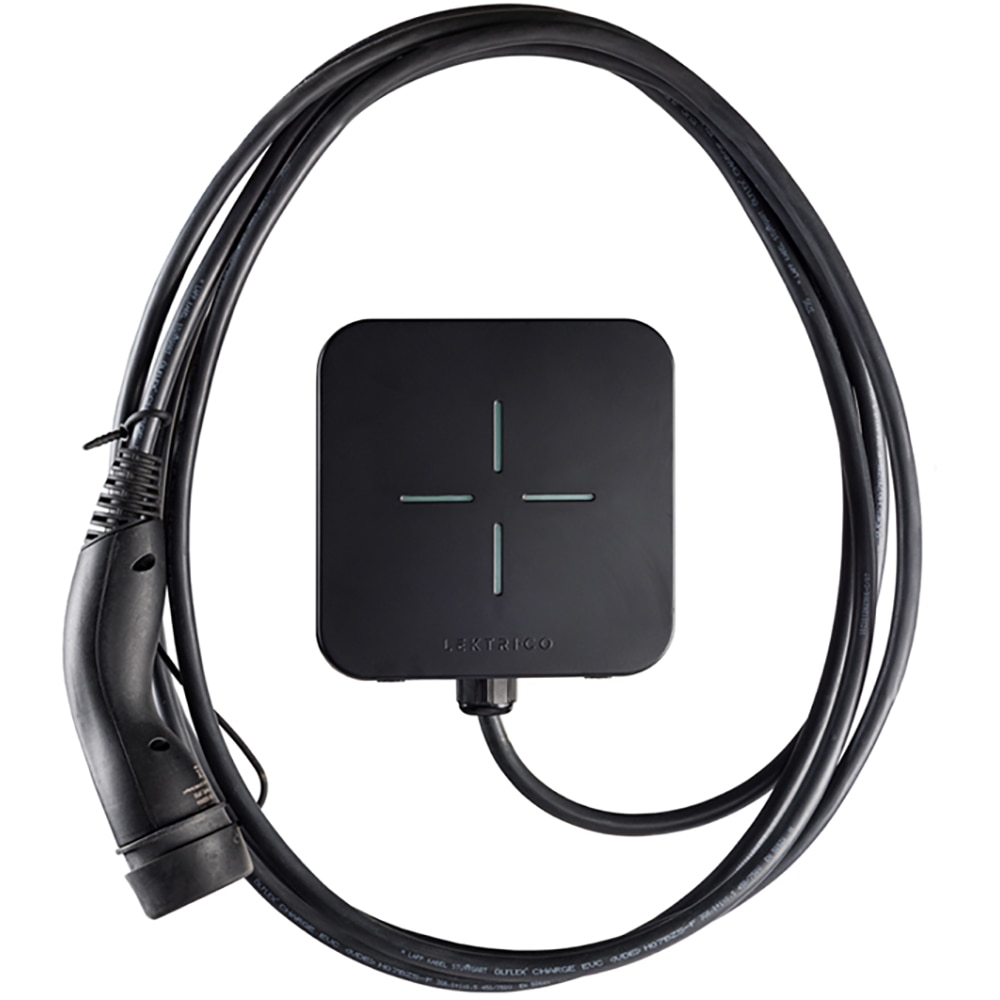 Statie incarcare masini electrice LEKTRI.CO Tri Safe, trifazat, 7.4-22 kW, 32A, Type 2, cablu 5m, Wi-Fi, negru