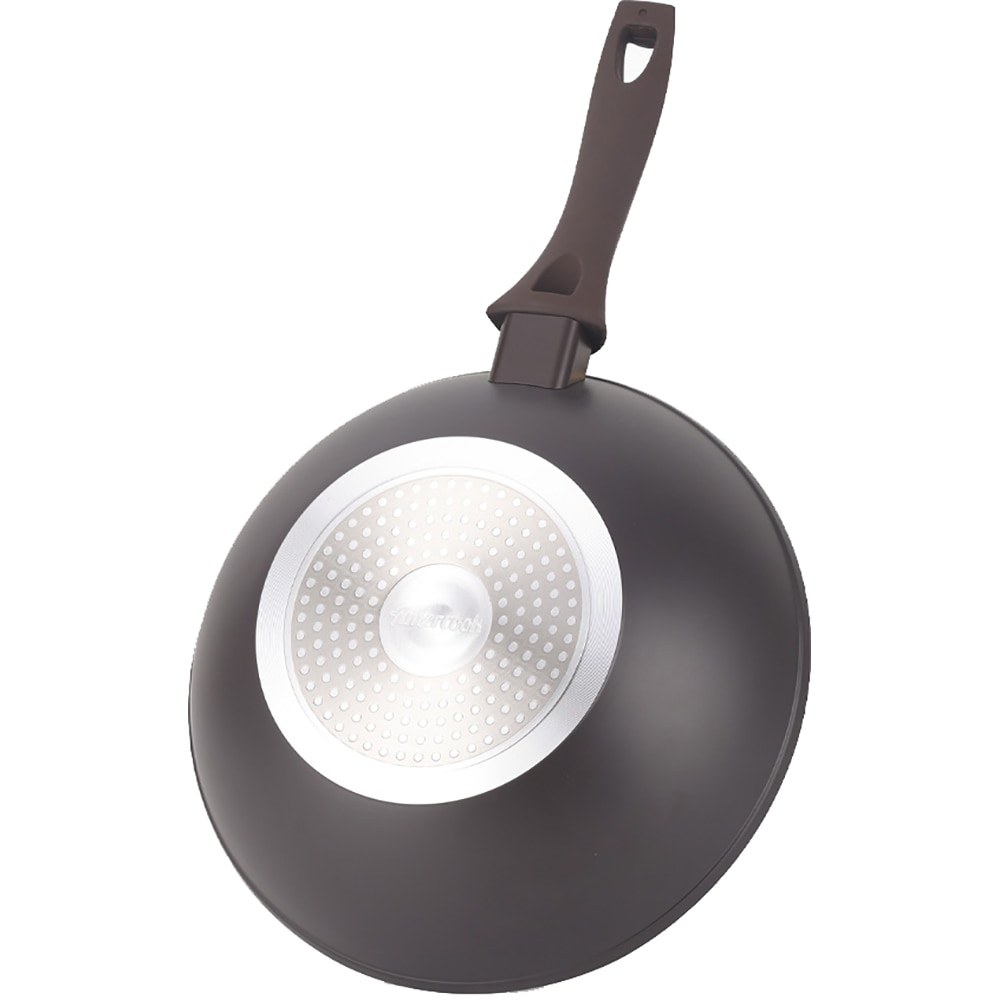 Tigaie Wok AMERCOOK Avocado AC0108403.28, 28 cm, aluminiu forjat, negru-verde
