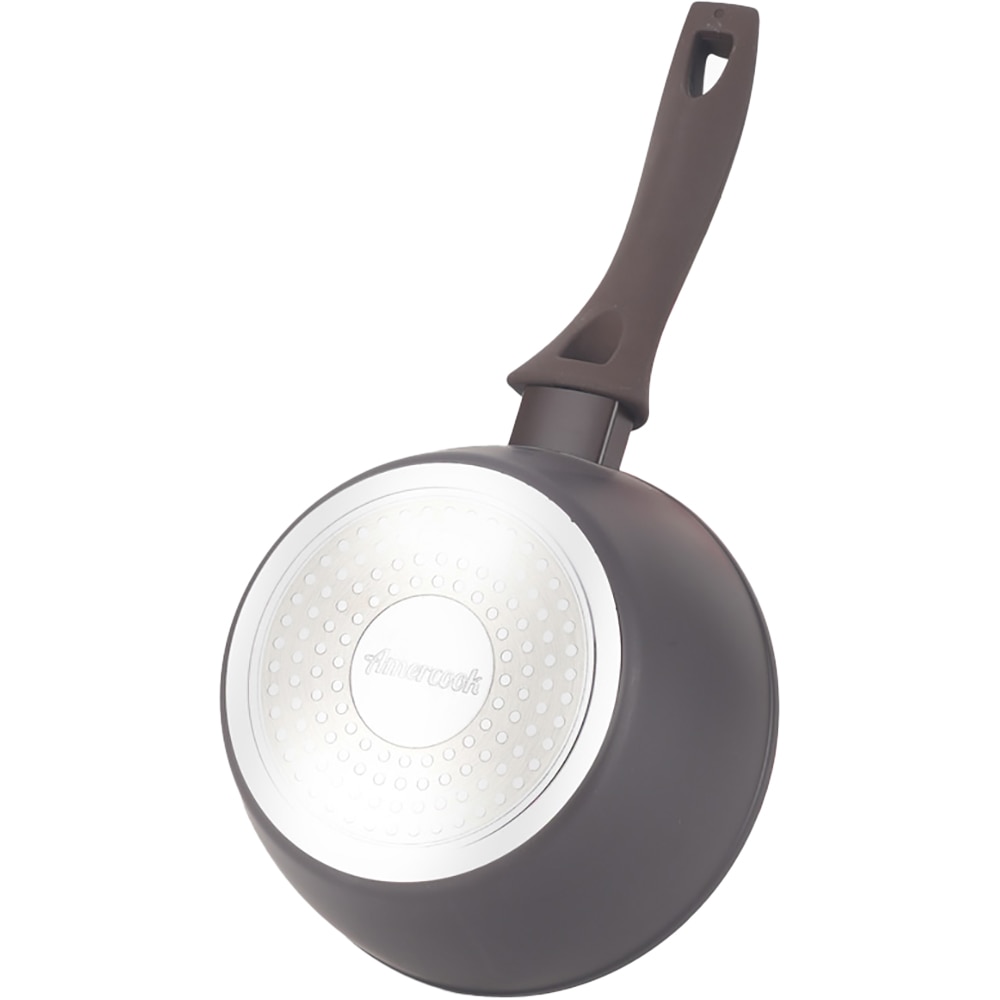 Cratita cu capac pentru sos AMERCOOK Avocado AC0108404.18, 1.5l, 18 cm, aluminiu forjat, negru-verde