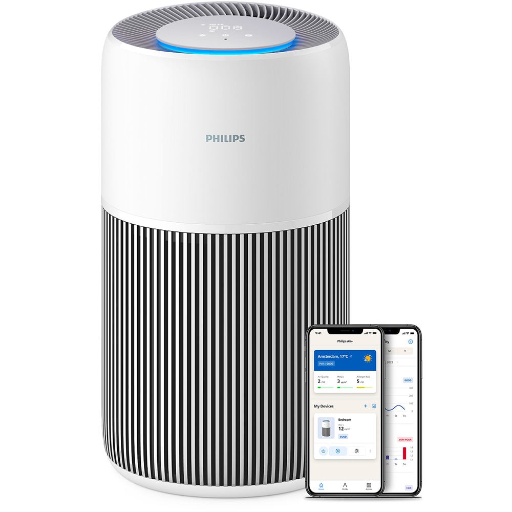 Purificator aer PHILIPS AC2220/10, 5 trepte viteza, Hepa, Wi-Fi, alb
