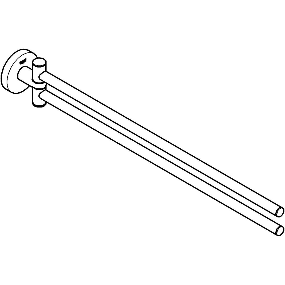 Suport prosop dublu GROHE Essentials 1024672430, 44 cm, negru