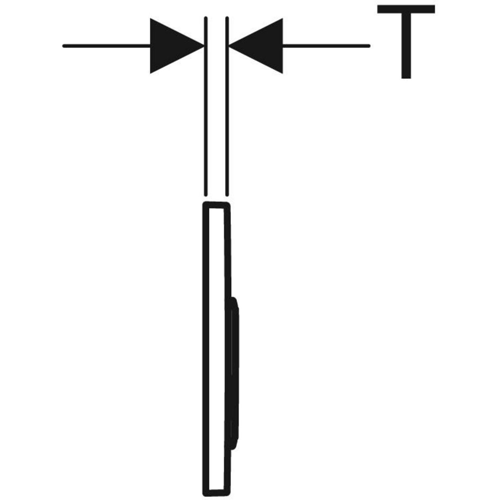 Clapeta actionare GEBERIT Omega 20 115085KJ1, dubla actionare, alb-crom