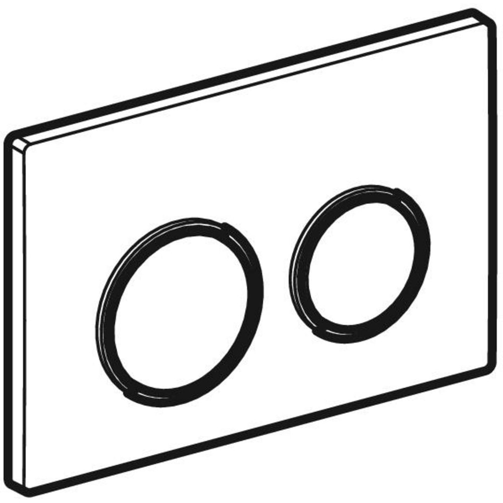 Clapeta actionare GEBERIT Omega 20 115085KJ1, dubla actionare, alb-crom