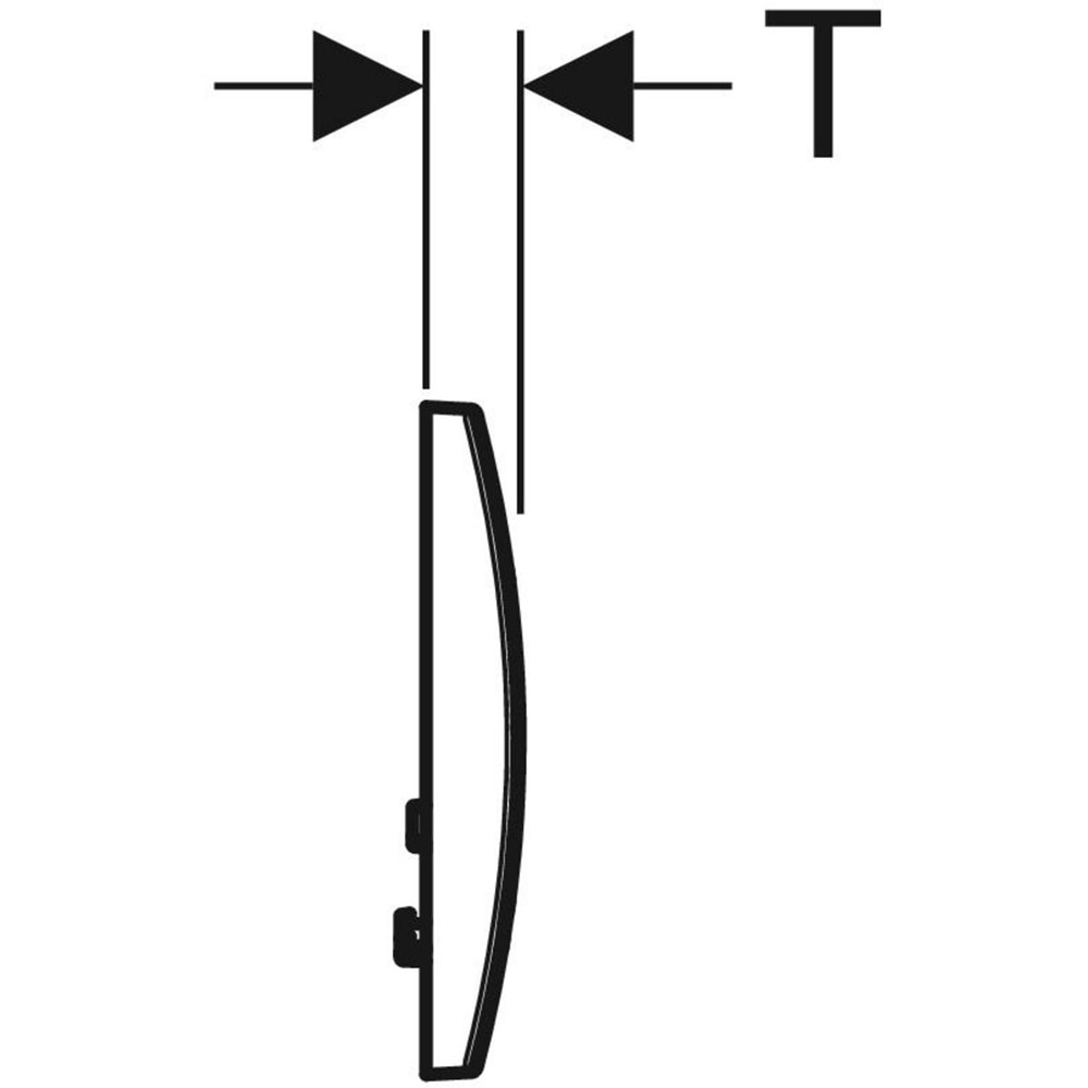 Clapeta actionare GEBERIT Delta 01 115107111, dubla actionare, alb