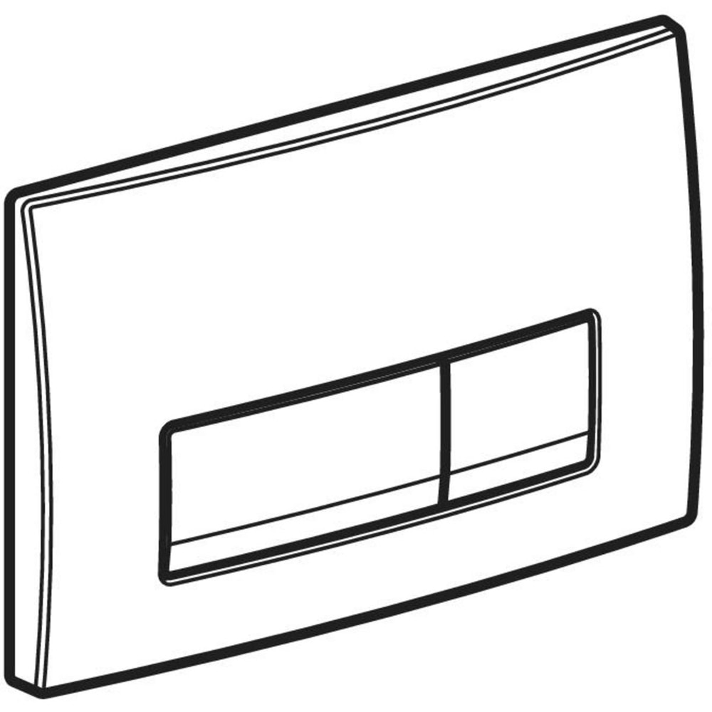 Clapeta actionare GEBERIT Delta 50 115119211, dubla actionare, crom lucios