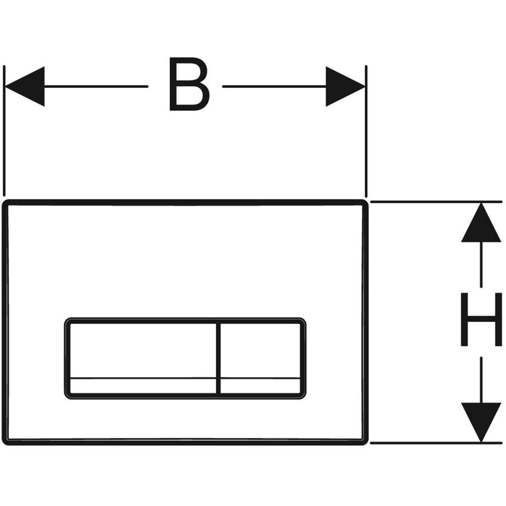 Clapeta actionare GEBERIT Delta 50 115119DW1, dubla actionare, negru