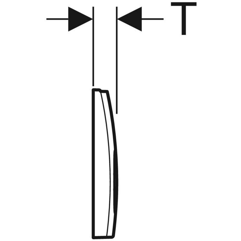 Clapeta actionare GEBERIT Delta 25 115125215, dubla actionare, crom lucios