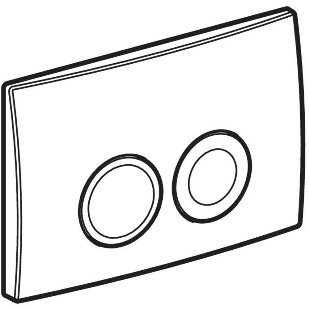 Clapeta actionare GEBERIT Delta 25 115125215, dubla actionare, crom lucios