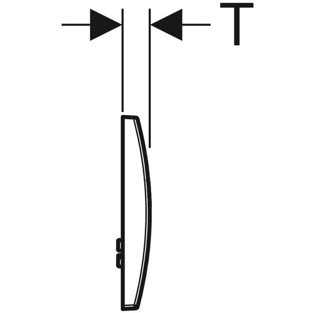 Clapeta actionare GEBERIT Delta 20 115127461, dubla actionare, crom mat