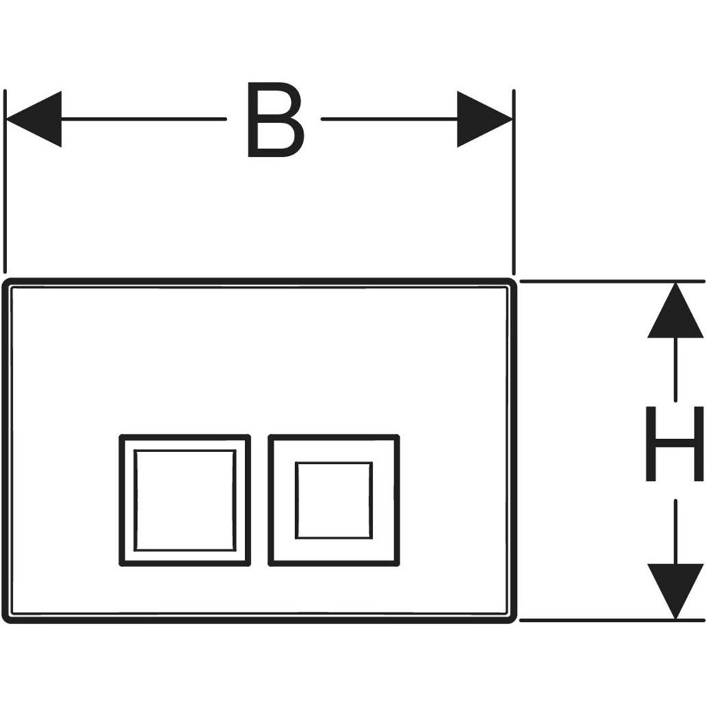Clapeta actionare GEBERIT Delta 35 115135115, dubla actionare, alb