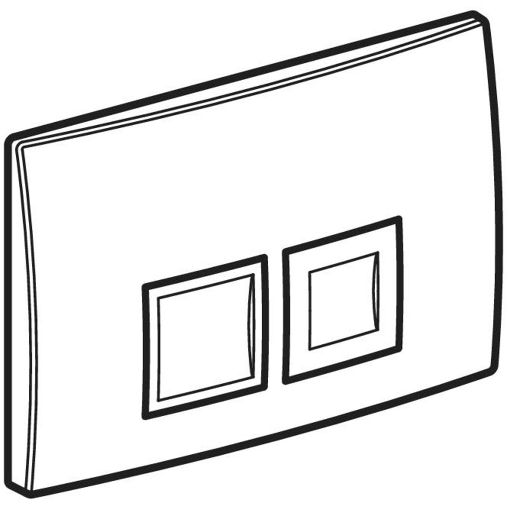 Clapeta actionare GEBERIT Delta 35 115135465, dubla actionare, crom mat