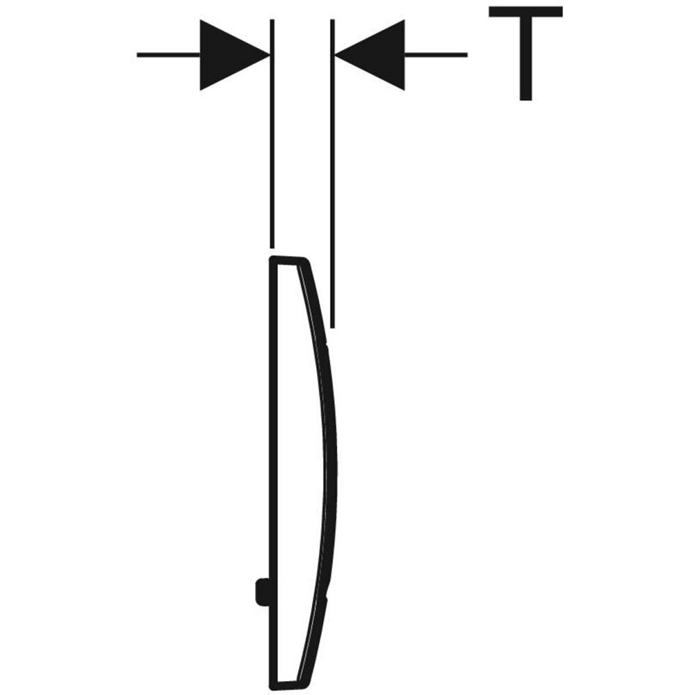 Clapeta actionare GEBERIT Delta 30 115137211, dubla actionare, crom lucios