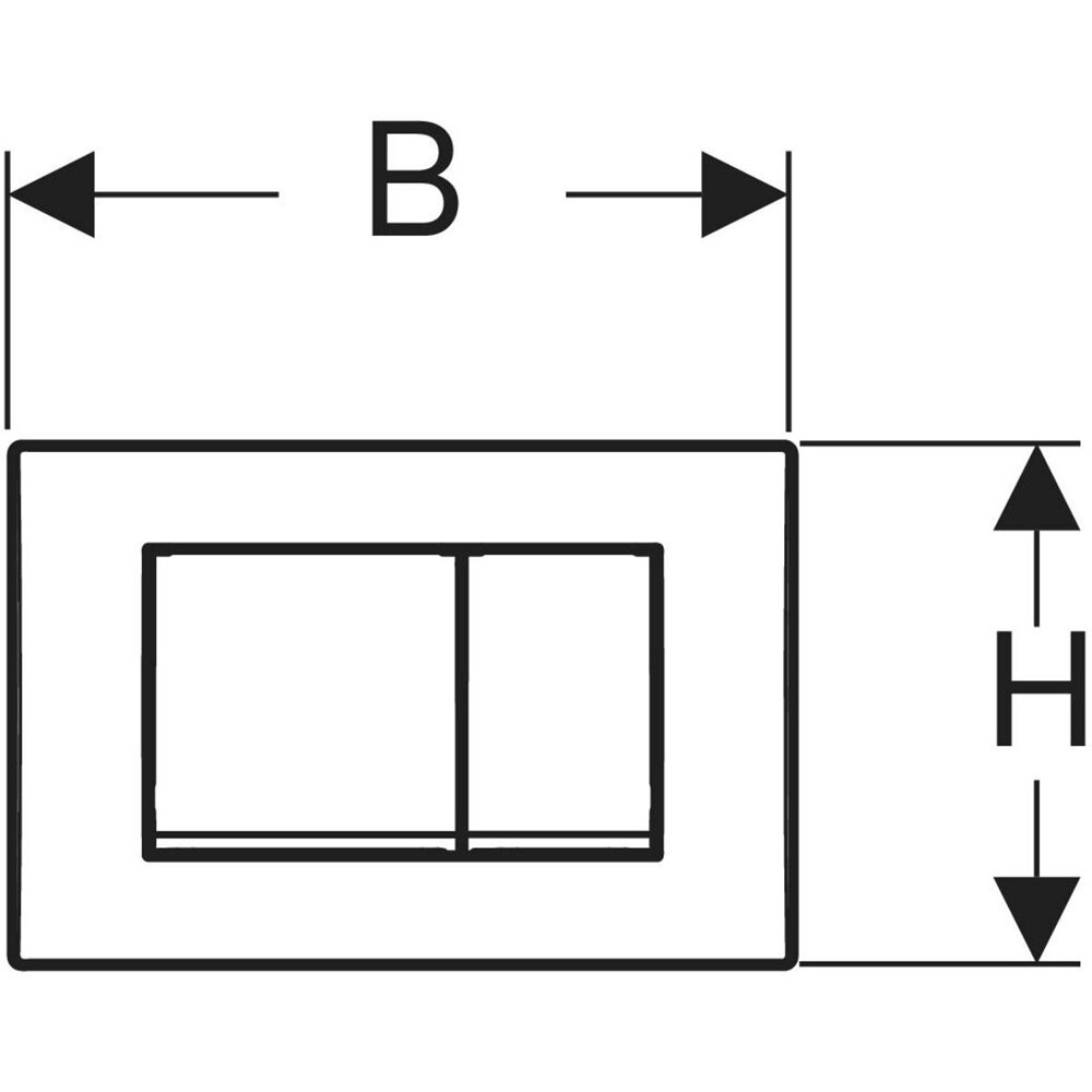Clapeta actionare GEBERIT Delta 30 115137211, dubla actionare, crom lucios