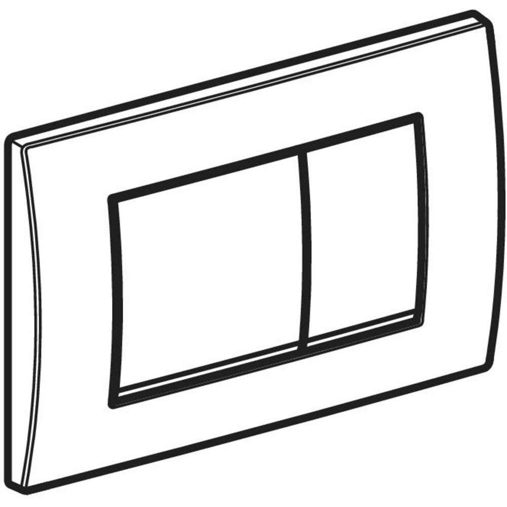 Clapeta actionare GEBERIT Delta 30 115137461, dubla actionare, crom mat