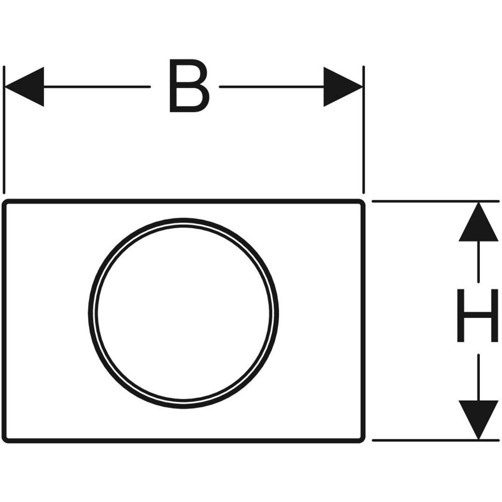 Clapeta actionare GEBERIT Sigma 10 115758KJ5, alb-crom