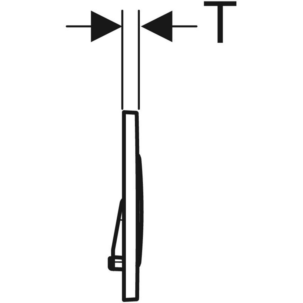 Clapeta actionare GEBERIT Sigma 20 115882JT1, dubla actionare, alb mat lacuit, detalii crom lucios