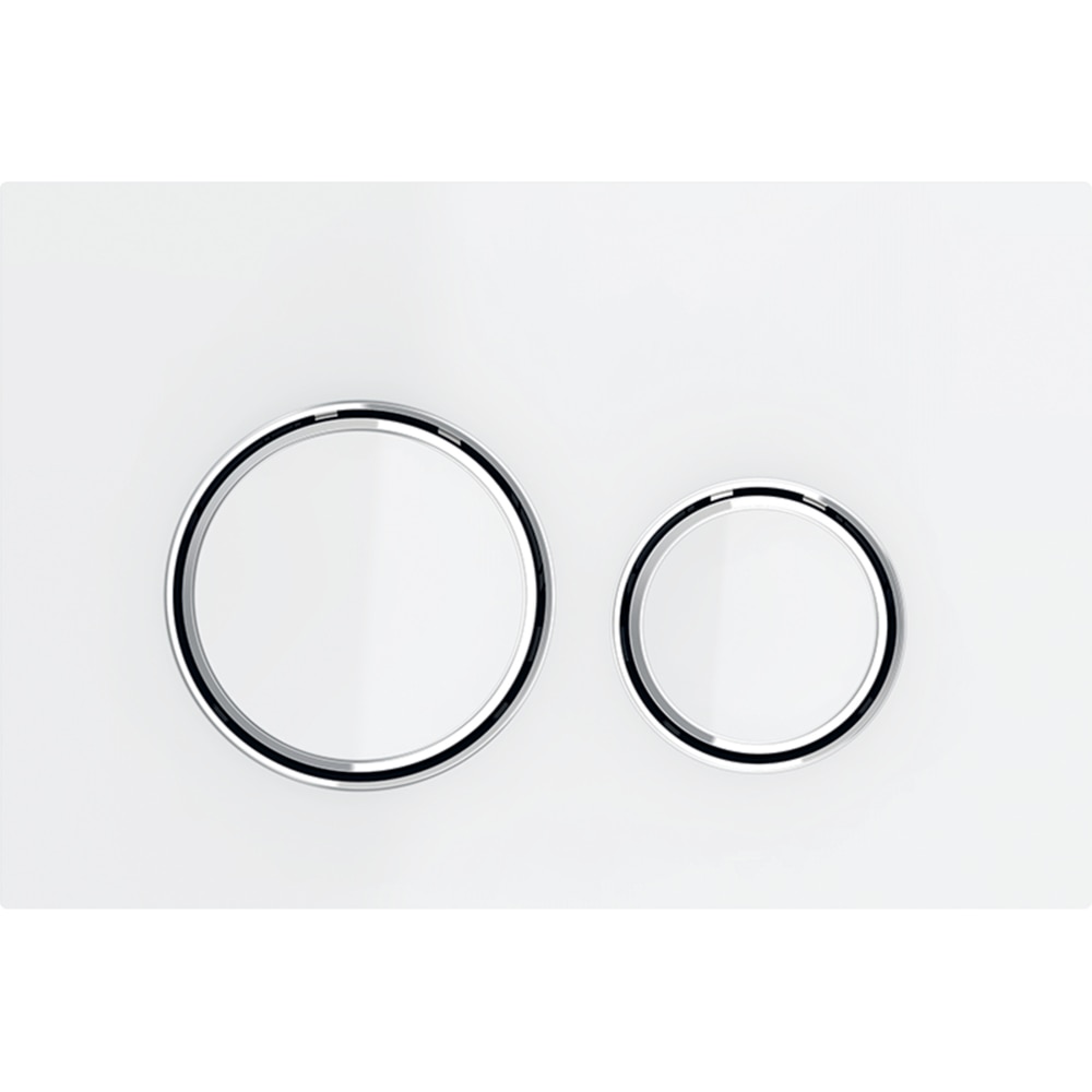 Clapeta actionare GEBERIT Sigma 21 115884SI1, dubla actionare, alb-crom