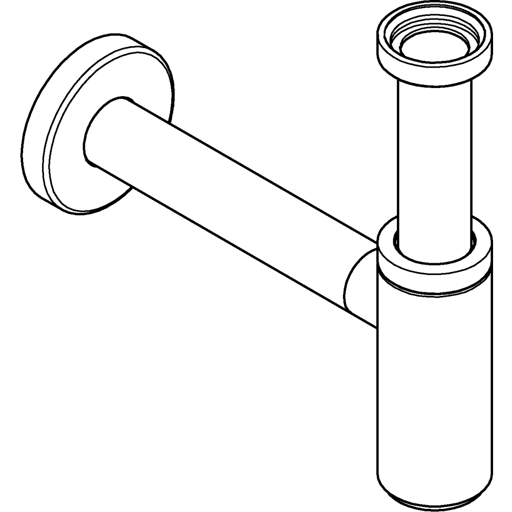 Sifon lavoar GROHE 28912GN0, 1 1/4", evacuare orizontala, auriu
