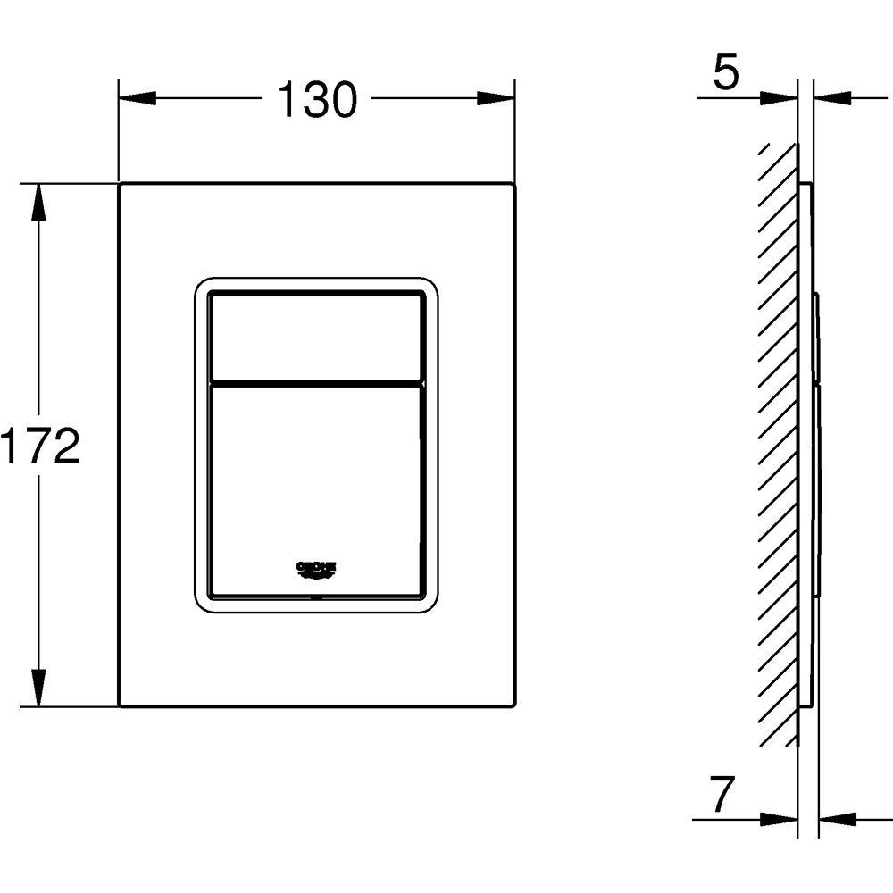 Clapeta actionare GROHE Skate Cosmopolitan 37535A00, dubla actionare, grafit