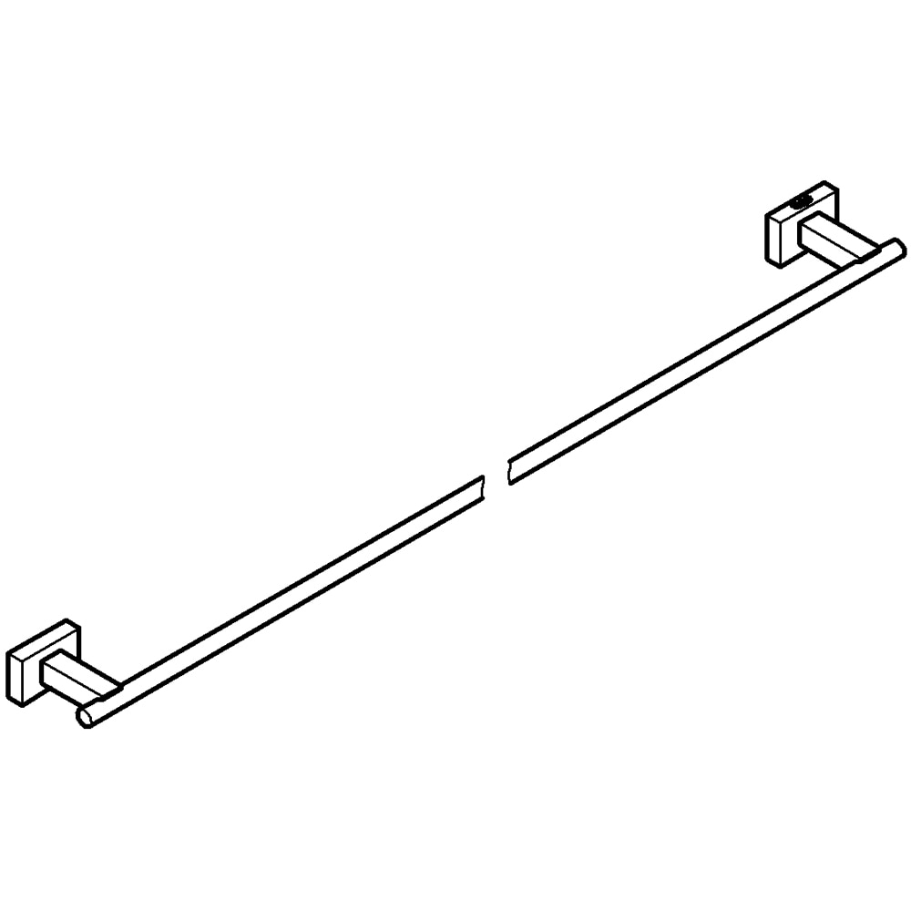 Suport prosop tip bara GROHE Essentials Cube 40509AL1, 60 cm, grafit