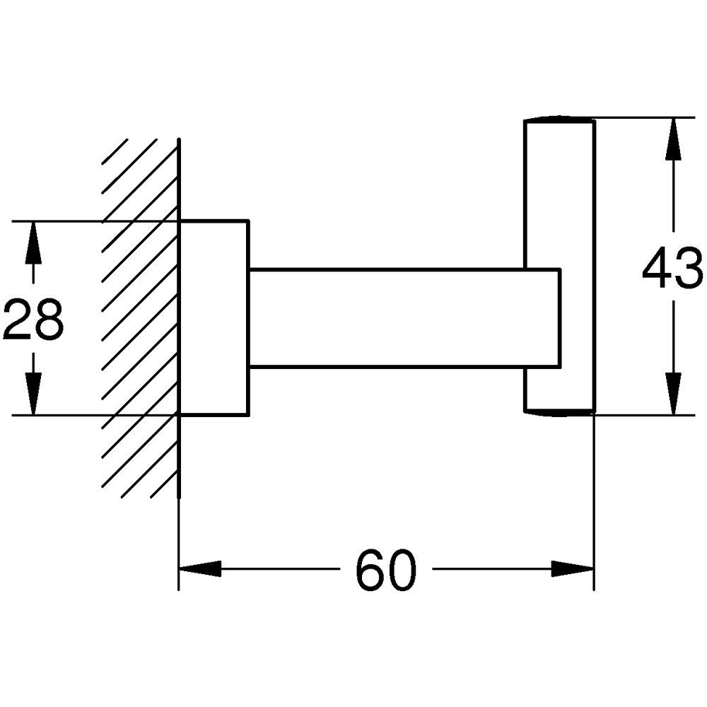 Agatatoare GROHE Essentials Cube 40511AL1, grafit