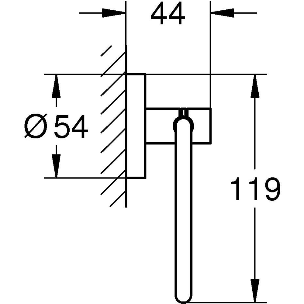 Suport hartie igienica GROHE Essentials 40689AL1, grafit