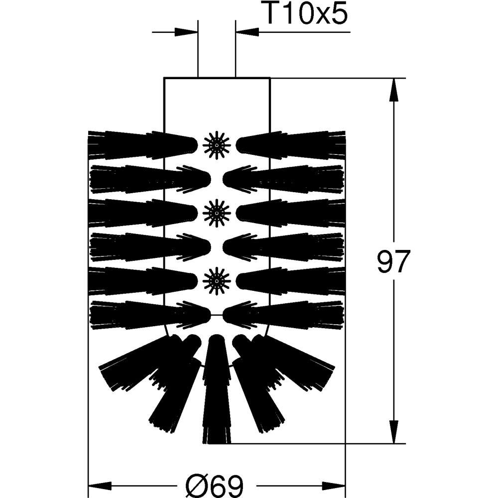 Rezerva perie toaleta GROHE Essentials 40791001, alb