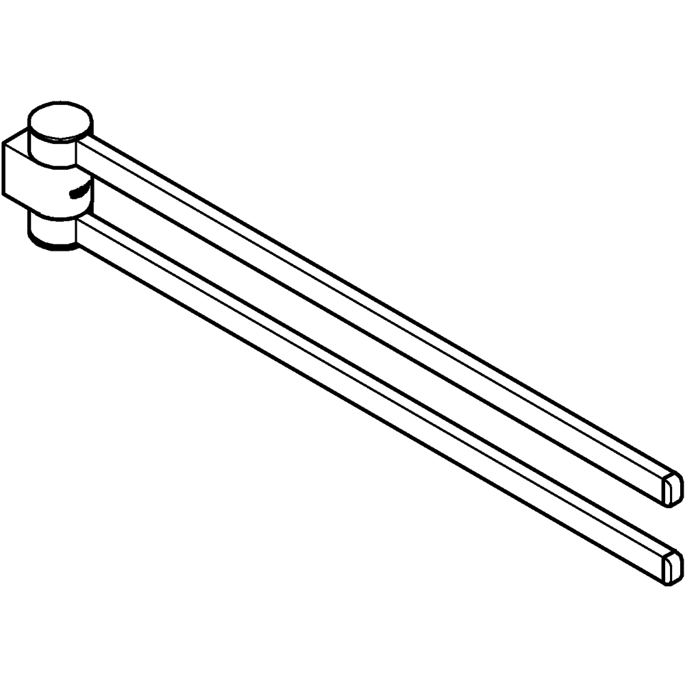 Suport prosop dublu GROHE Selection 41063GN0, 40 cm, auriu