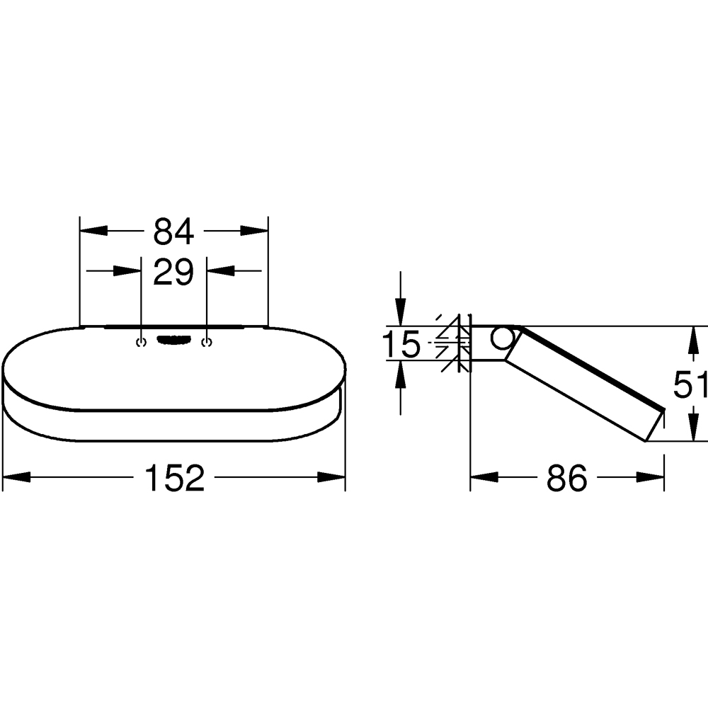 Suport hartie igienica GROHE Selection 41069AL0, grafit